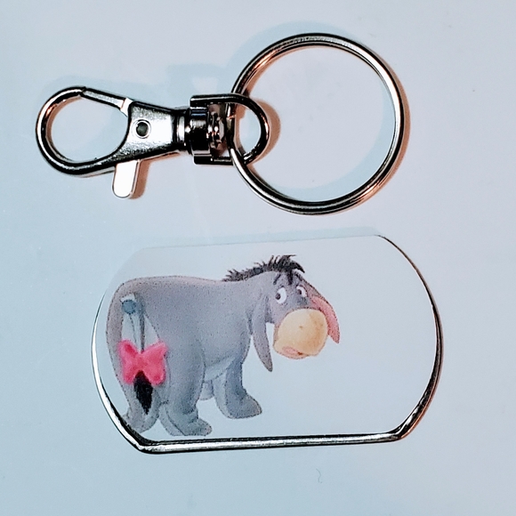 Eeyore Dog Tag Keyring new handmade - Picture 1 of 1
